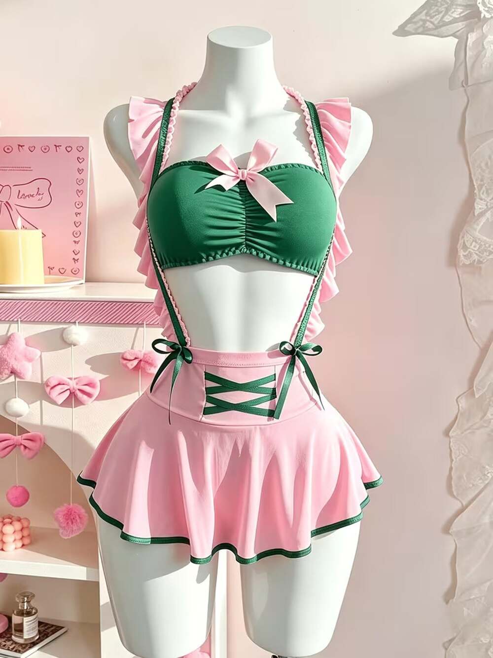 Anime Cartoon Cosplay Sexy Sailor Guardian Jupiter Sheer Lingerie Outfit L